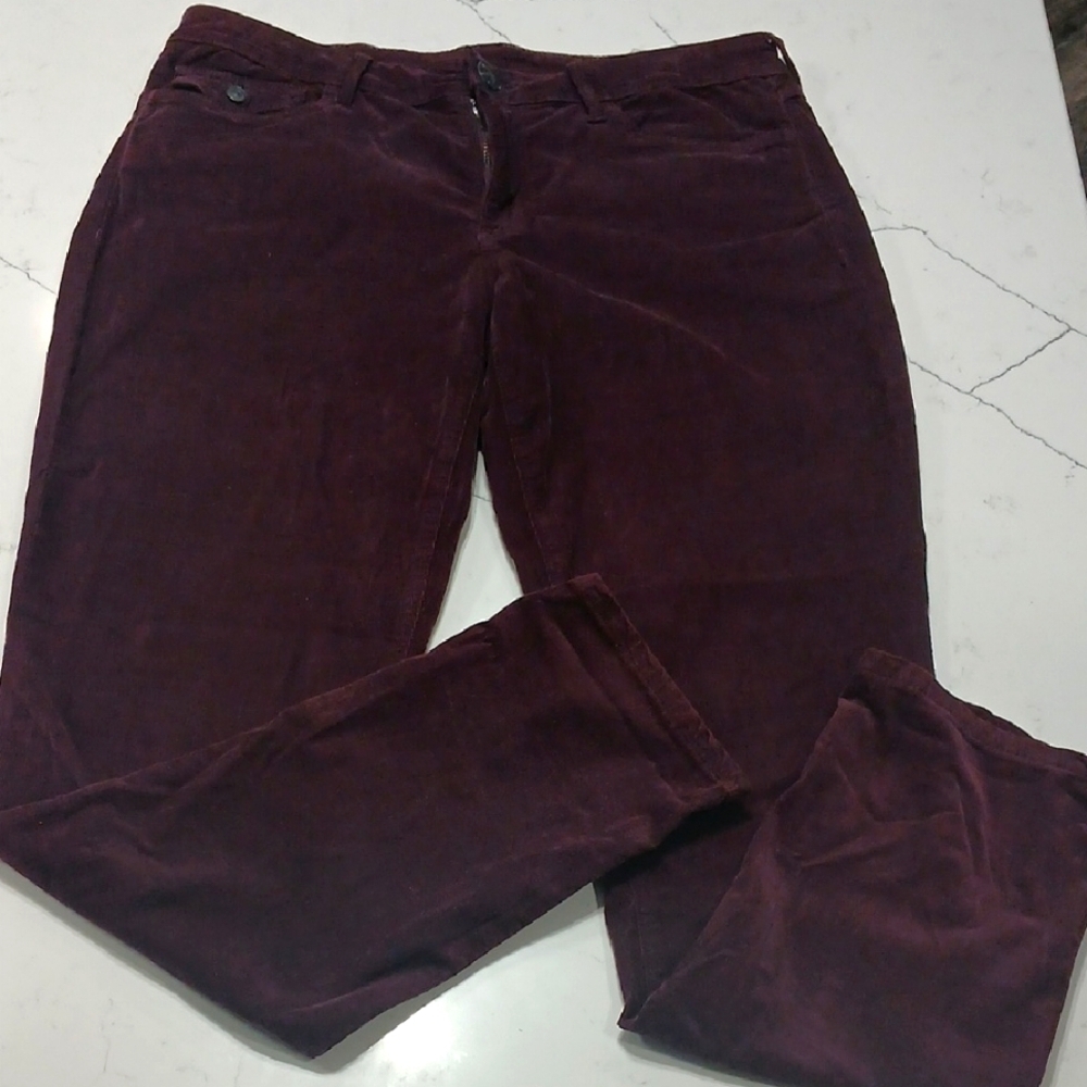True Religion Burgundy Corduroy Pants, 31 size , skinny, pre-owned